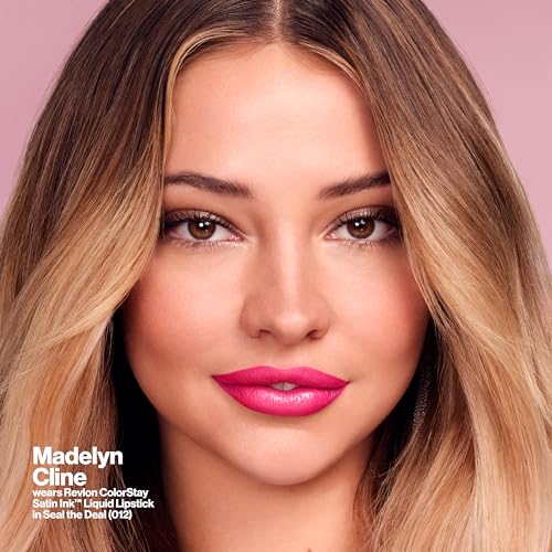 ColorStay Satin Ink Crown Jewels Liquid Lipstick, Longlasting & Waterproof Lipcolor, Moisturizing Creamy Formula Infused with Black Currant Seed Oil, 035 Reigning Red, 0.17