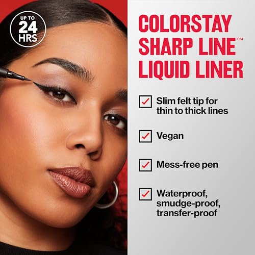 ColorStay Sharp Line Liquid Eyeliner, Blackest Black, 0.04 fl oz