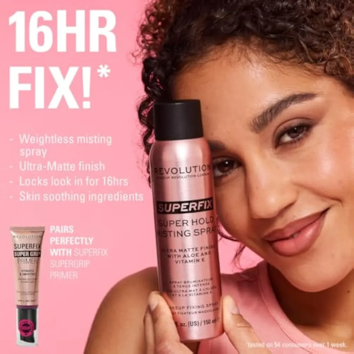 , Superfix Misting Makeup Setting Spray, Ultra Matte & Shine-Free Finish, Long-Lasting Wear, Infused with Vitamin E, 5 fl oz
