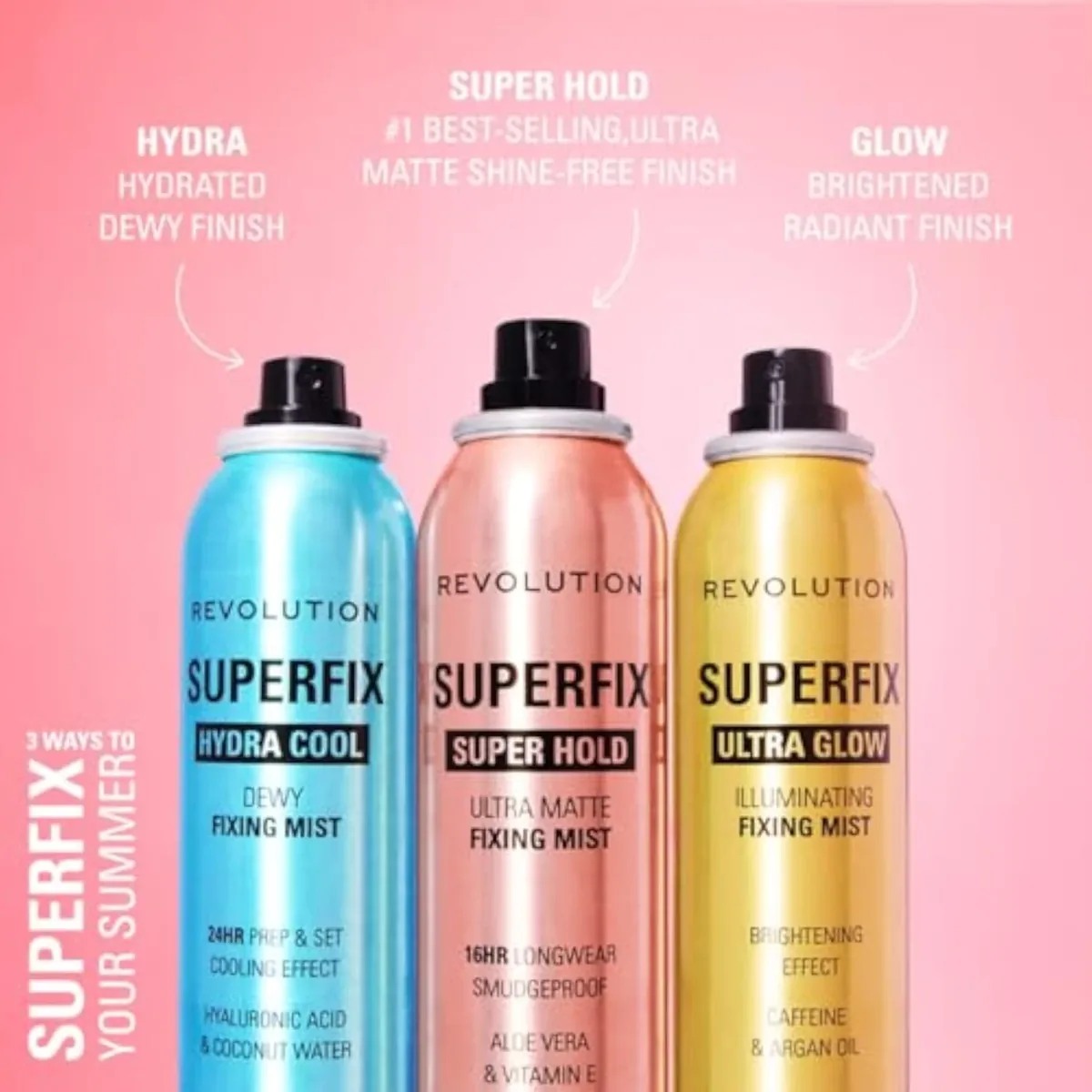 , Superfix Misting Makeup Setting Spray, Ultra Matte & Shine-Free Finish, Long-Lasting Wear, Infused with Vitamin E, 5 fl oz