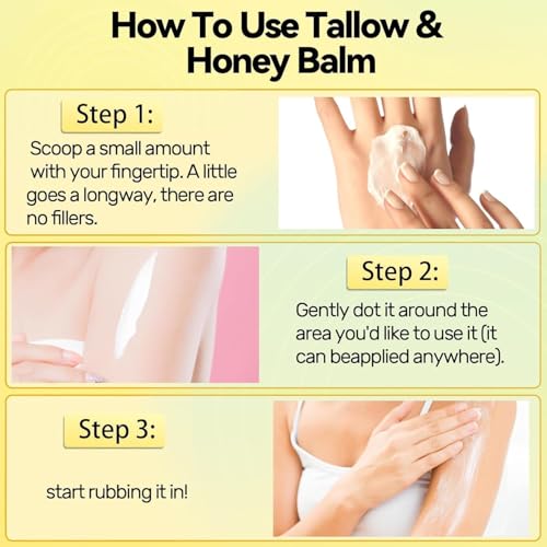 Tallow and Honey Balm, Beef Tallow for Skin, Tallow Face Moisturizer