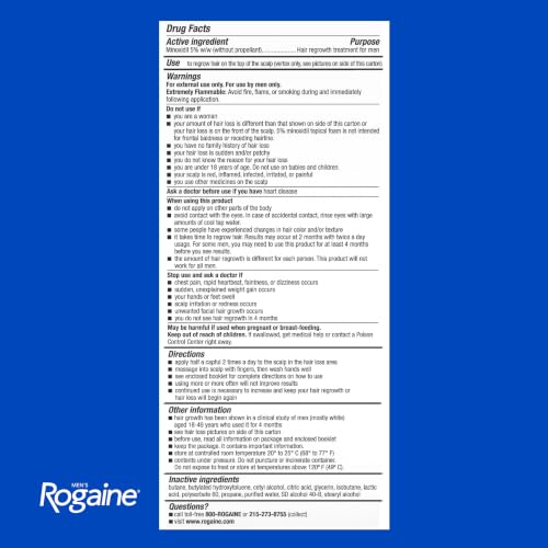 Men's Rogaine 5% Minoxidil Topical Foam