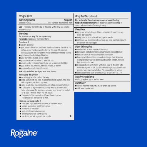 Men's Rogaine Extra Strength 5% Minoxidil Topical Solution