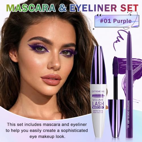 5D Purple Mascara and Eyeliner Set