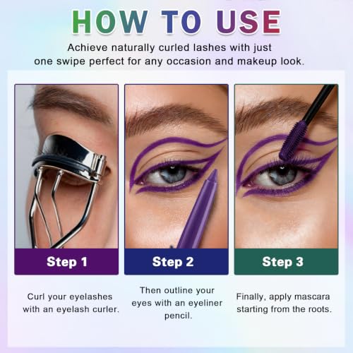 5D Purple Mascara and Eyeliner Set