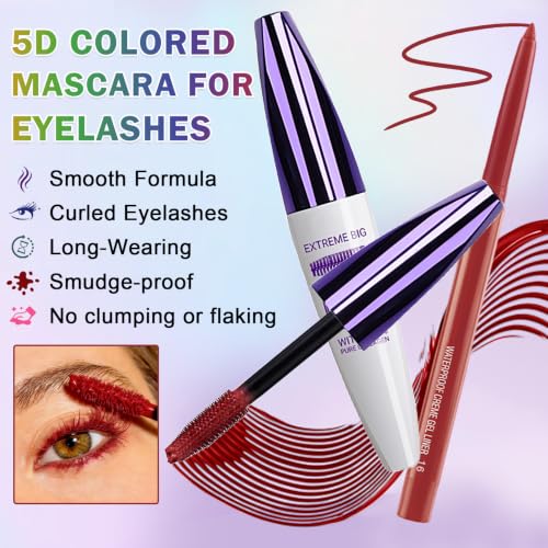 5D Purple Mascara and Eyeliner Set