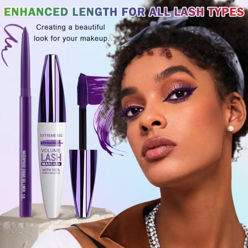 5D Purple Mascara and Eyeliner Set