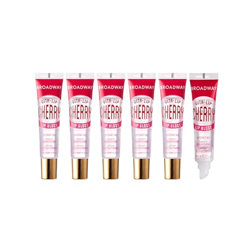 Broadway Vita-Lip Clear Lip Gloss 6pcs (Cherry)