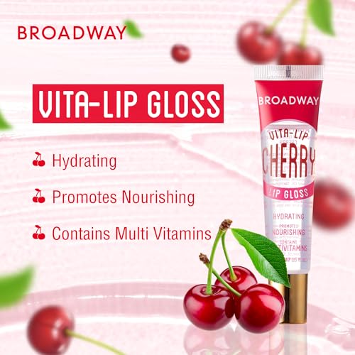 Broadway Vita-Lip Clear Lip Gloss 6pcs (Cherry)