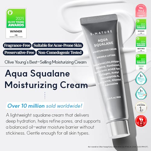 Pore Refining Moisturizer for Dry & Sensitive Skin – Squalane Hydrating Face Cream