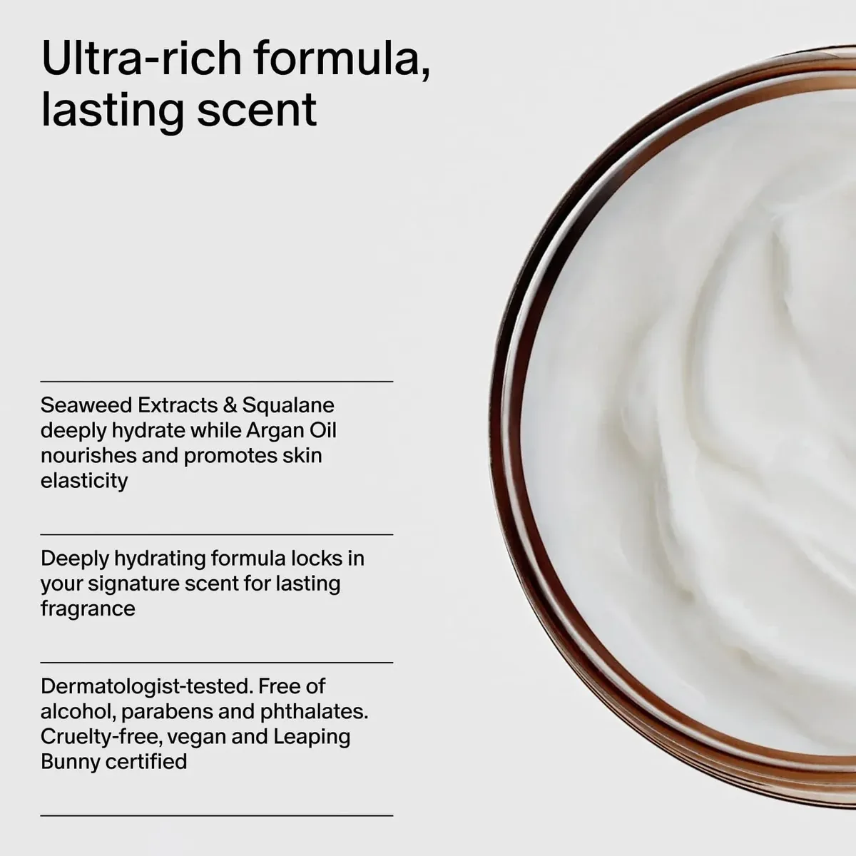 Body Cream – Bergamot & Hinoki with Seaweed Extracts, Spirulina & Squalane