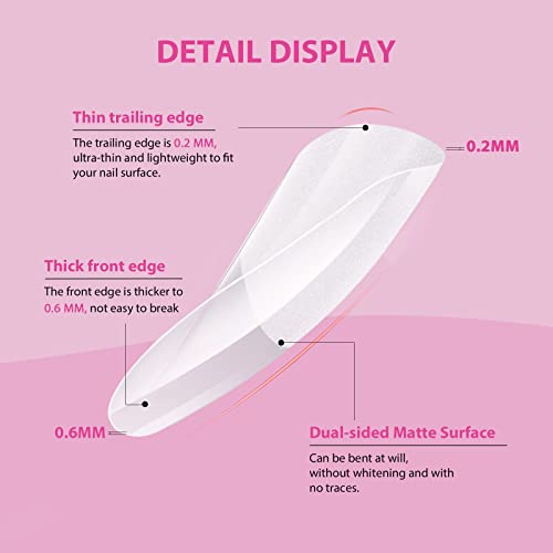 Gel Nail Kit with 500 Medium Almond Tips Nail Drill and UV Lamp