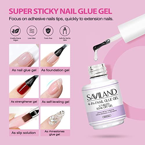 Gel Nail Kit with 500 Medium Almond Tips Nail Drill and UV Lamp