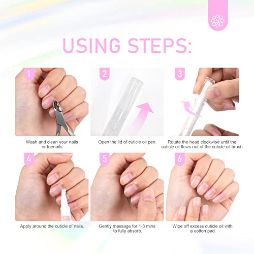 Natural Cuticle Oil Pen 6Pcs Vitamin E