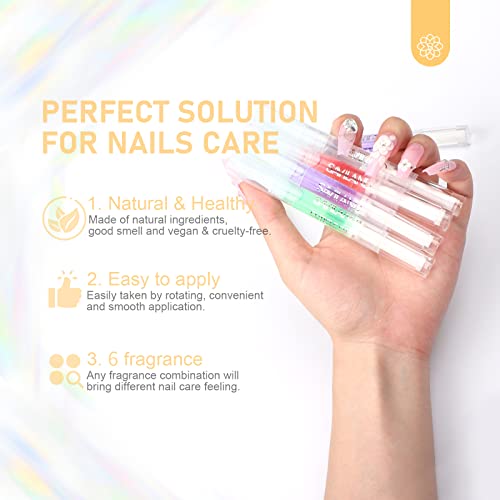 Natural Cuticle Oil Pen 6Pcs Vitamin E