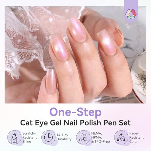 one step cat eye gel polish pens 6 colors