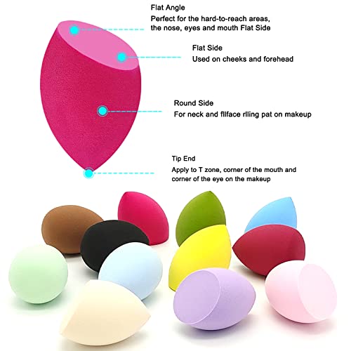 12 Pieces Professional Makeup Sponge Set,Latex Free
