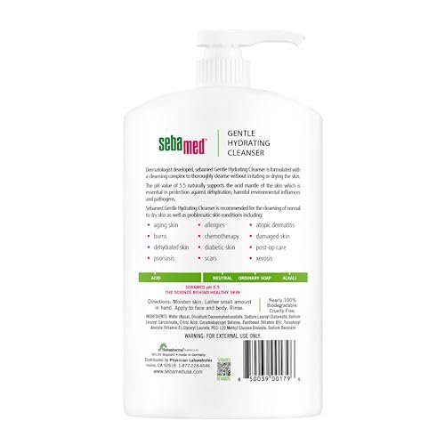 Fragrance-Free Gentle Face and Body Hydrating Cleanser pH 5.5 Dermatologist Recommended Ul