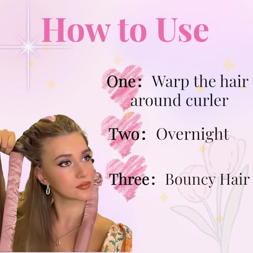 Serenade Satin Heatless Curls Overnight Set - Rosy P