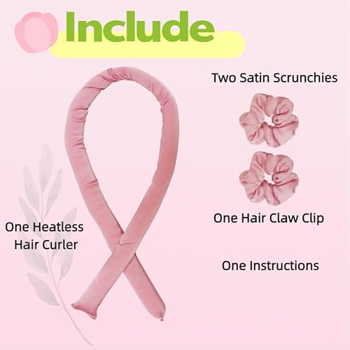 Serenade Satin Heatless Curls Overnight Set - Rosy P