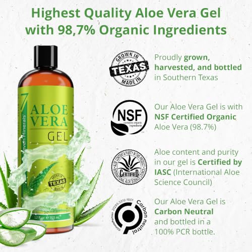 Aloe Vera Gel with Freshly Cut Pure Organic Aloe