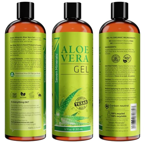 Aloe Vera Gel with Freshly Cut Pure Organic Aloe