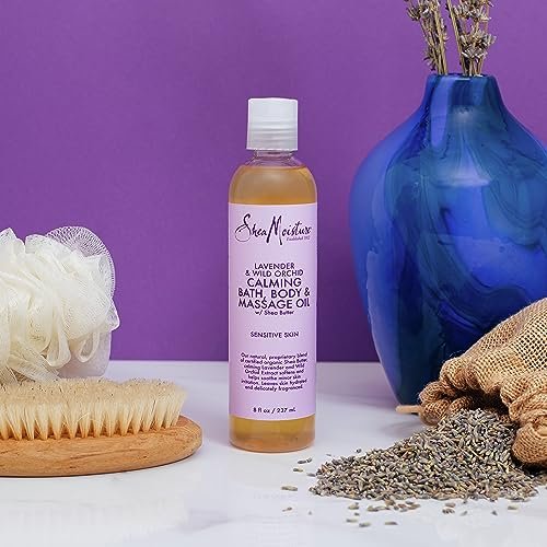 Bath, Body and Massage Oil Lavender Wild Orchid Calming Moisturizer