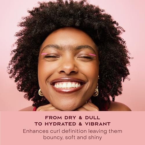 Curl Enhancing Smoothie Hair Cream for Thick, Curly Hair Coconut and Hibiscus Sulfate Free and Paraben Free Curl Cream 20 oz