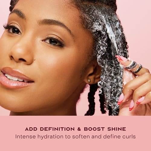 Curl Enhancing Smoothie Hair Cream for Thick, Curly Hair Coconut and Hibiscus Sulfate Free and Paraben Free Curl Cream 20 oz