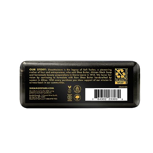 Bar Soap for Troubled Skin African Black Soap Cleanser with Shea