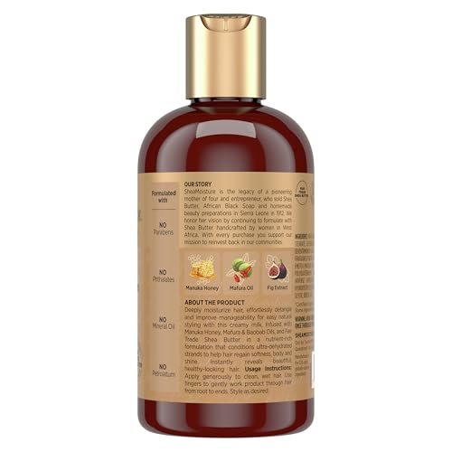 SheaMoisture Hydration Hair Milk Manuka Honey and Mafura Oil for Dry Hair to Hydrate and Style Hair 8 oz