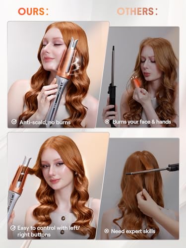 Automatic Curling Iron 1.25 Inch 3 Temperatures 2-Way Rotation