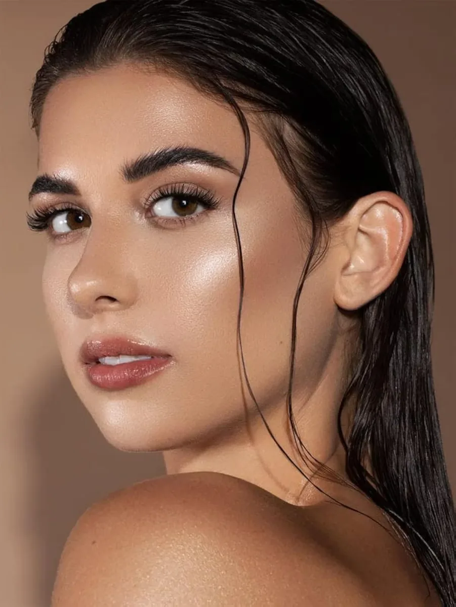 Glow Bloom Liquid Waterproof Highlighter Long Lasting Cream Highlighter with Shimmer Dewy Finish - Vanilla Frost
