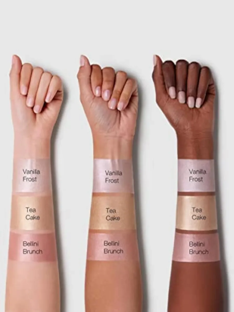 Glow Bloom Liquid Waterproof Highlighter Long Lasting Cream Highlighter with Shimmer Dewy Finish - Vanilla Frost