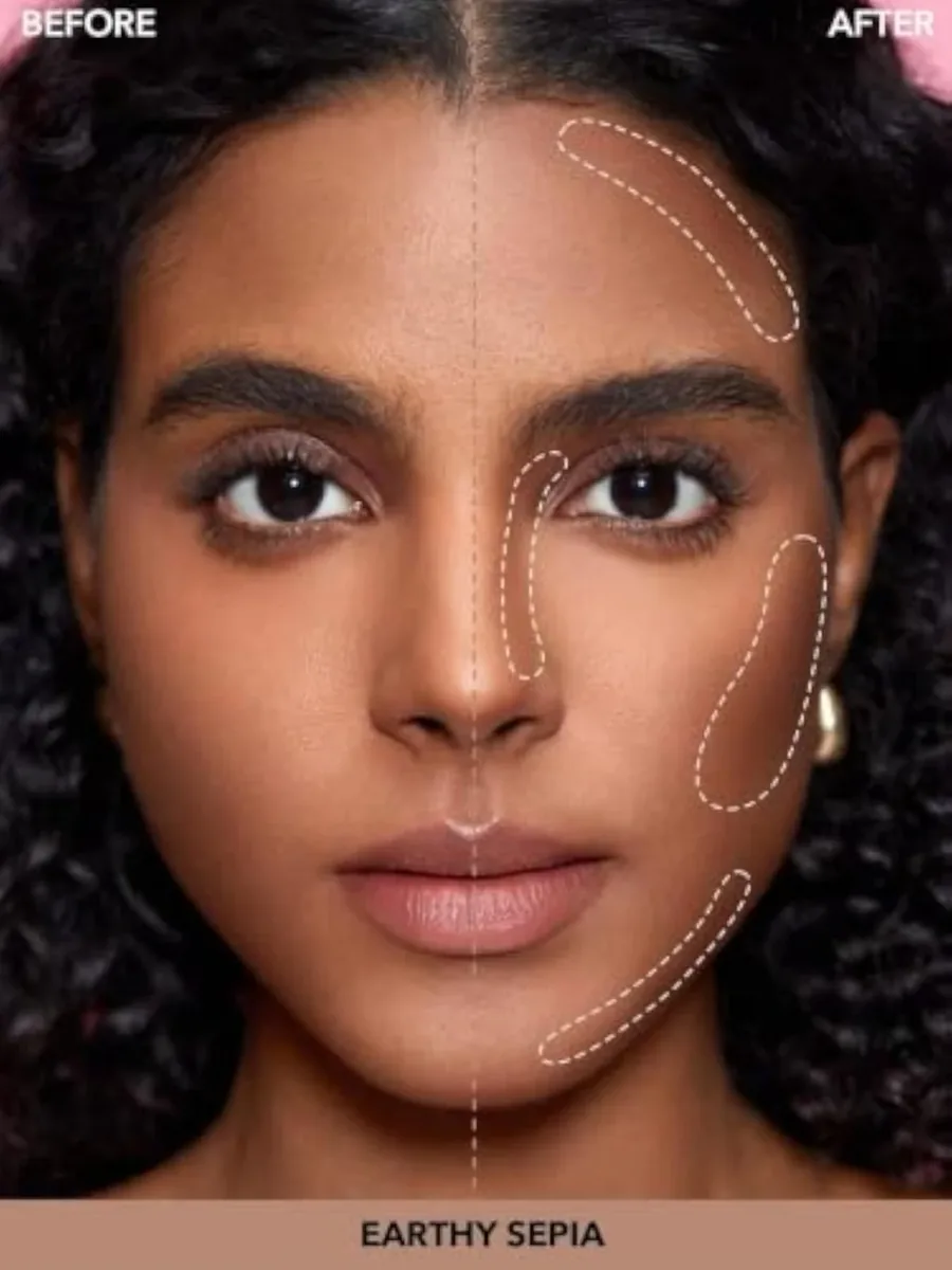 Snatch 'n' Define Cream Contour Stick Long Lasting Highly Pigmented Sweat Proof Face Bronzer Makeup - Earthy Sepia