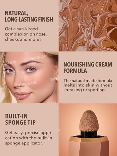 Sun Sculpt Cool Toned Liquid Contour Stick Long Lasting Cream Matte Bronzer Makeup - 05 Golden Sun