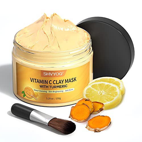 Turmeric Vitamin C Clay Mask with Kaolin Clay for Dull