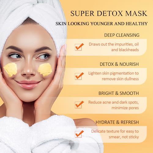 Turmeric Vitamin C Clay Mask with Kaolin Clay for Dull