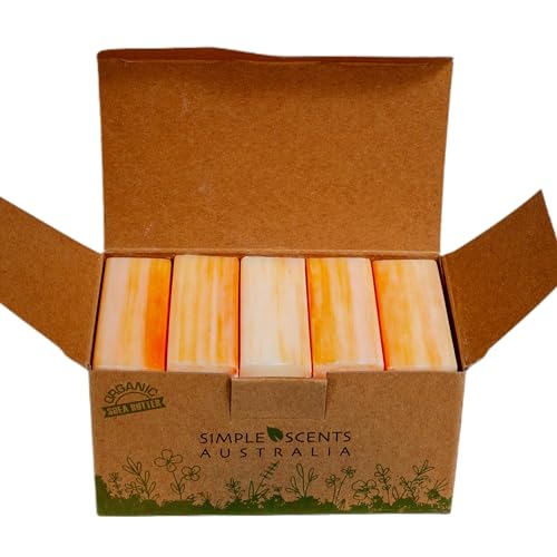 Orange Zest Scented Natural Soap Bars (5 Bars)