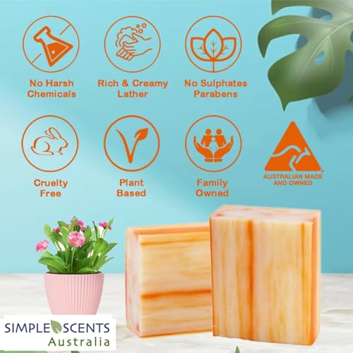 Orange Zest Scented Natural Soap Bars (5 Bars)
