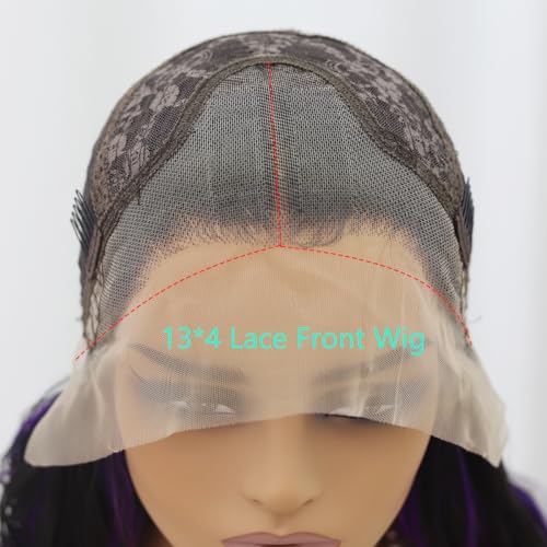 Purple Highlight Lace Front Wig