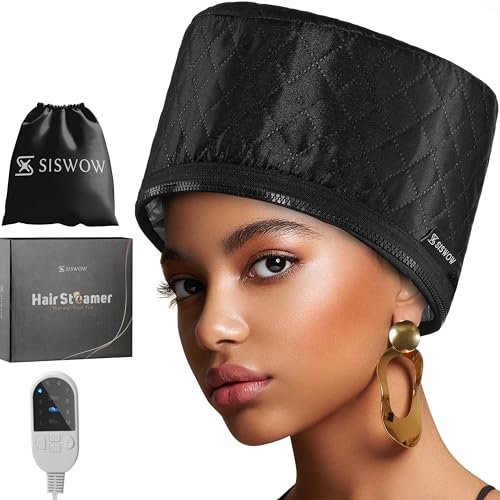 Hair Steamer for Natural Hair 10-Level Heat Cap Deep Conditioning