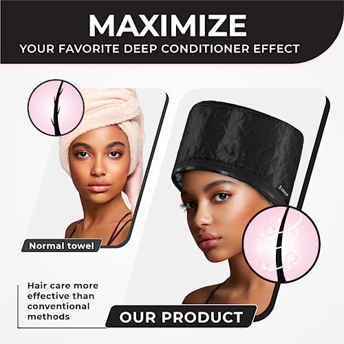Hair Steamer for Natural Hair 10-Level Heat Cap Deep Conditioning