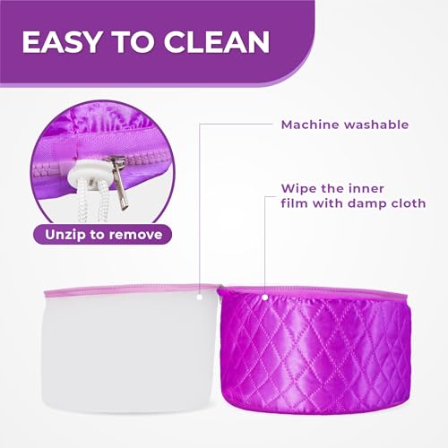 Hair Steamer for Deep Conditioning 10-Level Heating Cap Black Hair