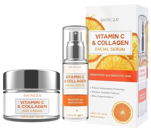 Vitamin C & Collagen Serum & Day Cream Set - Anti-Aging