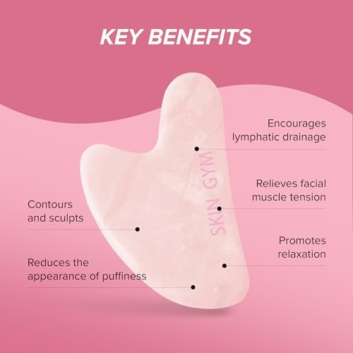 Rose Quartz Heart Gua Sha