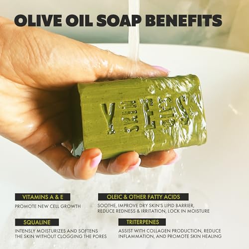 Olive Oil Bar Soap 8 Pack | Made in Greece | Pure Oilve Oil Hand Soap | Moisturizing, Nuorishing and Gentle on Skin, Rich in Antioxidants