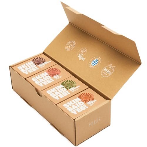 Organic Soap Bar (Pack of 8) - Natural Soap Made in Greece | Tripple Milled | Nuorishing Shea Butter, Olive Oil, Lavander and Sandalwood, Aloe Vera & Cucumber Extract