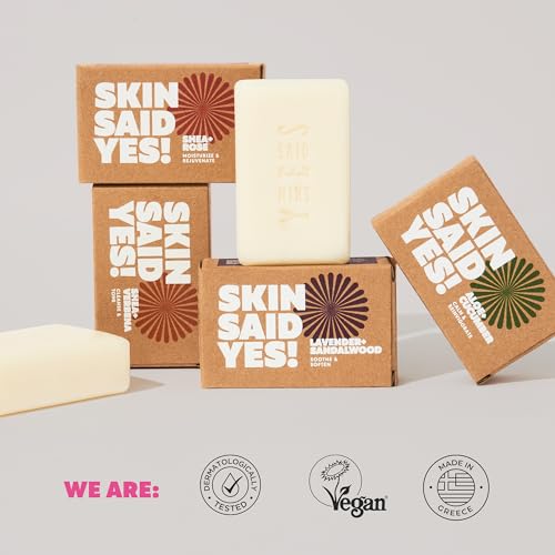 Organic Soap Bar (Pack of 8) - Natural Soap Made in Greece | Tripple Milled | Nuorishing Shea Butter, Olive Oil, Lavander and Sandalwood, Aloe Vera & Cucumber Extract