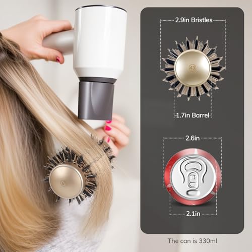 Nano Ceramic Ionic Round Brush with Boar Bristles